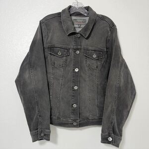 Torrid 2X Supersoft Gray Denim Trucker Jacket NWT Plus Size 18/20
